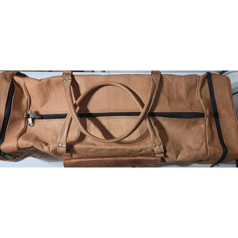 Handmade Leather Duffle Bag 32